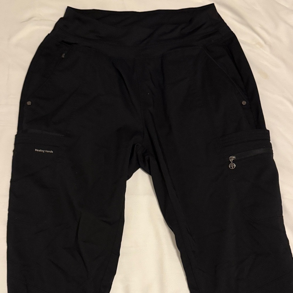 Healing Hands Black Scrub Pants